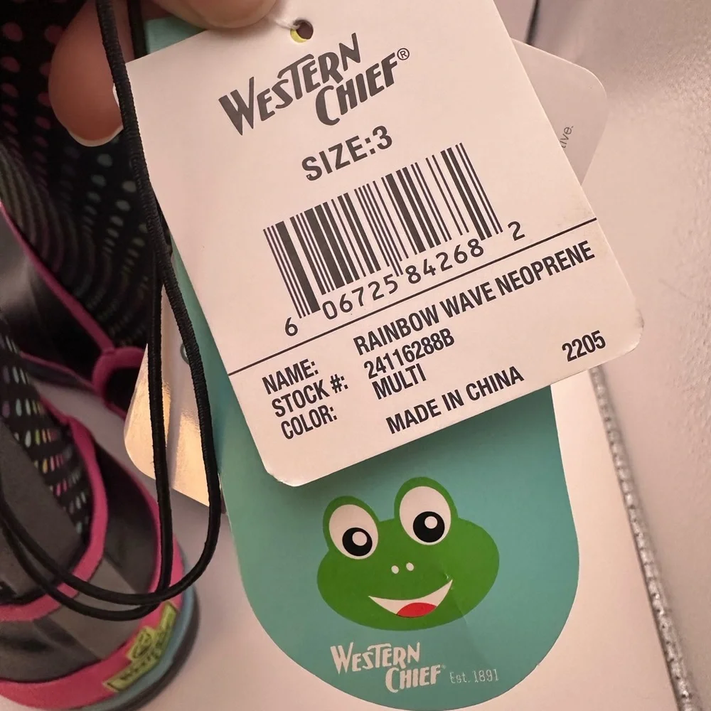 🌈 Western Chief Kids Rain Boots Polka Dot Waterproof NWT - Picture 6 of 6